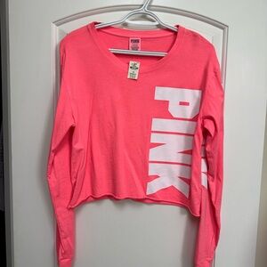 PINK Victoria's Secret Neon Pink Long Sleeve Tee